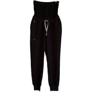 Figs Zamora Maternity Jogger Scrub Pants Size Medium Tall Black